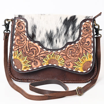 American Darling Cross Body Hand Tooled Hair On Genuine Leather Western Women Bag Handbag Purse | Crossbody for Cute